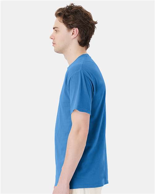 Summer Sky Blue Garment-Dyed Pocket T-Shirt - GDH150