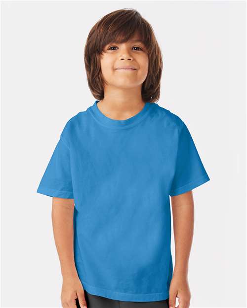 Summer Sky Blue Garment-Dyed Youth T-Shirt - GDH175