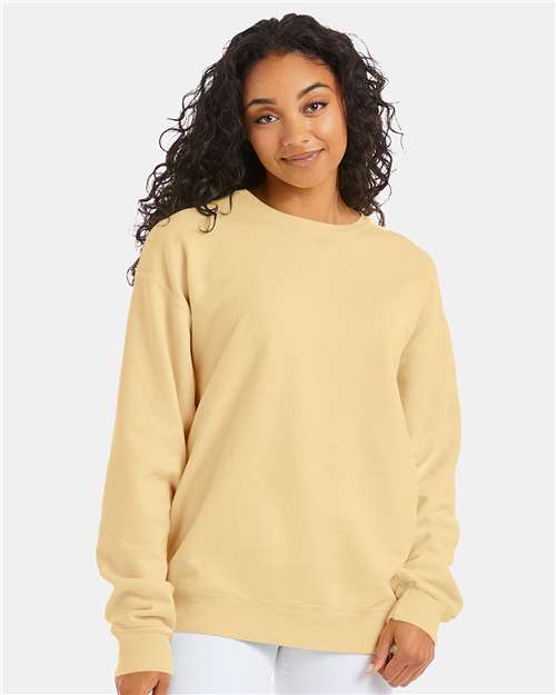 Summer Squash Yellow Garment-Dyed Crewneck Sweatshirt - GDH400