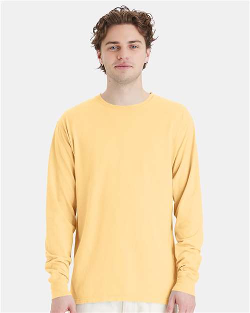 Summer Squash Yellow Garment-Dyed Long Sleeve T-Shirt - GDH200