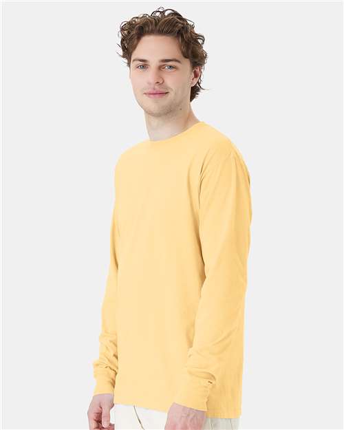 Summer Squash Yellow Garment-Dyed Long Sleeve T-Shirt - GDH200