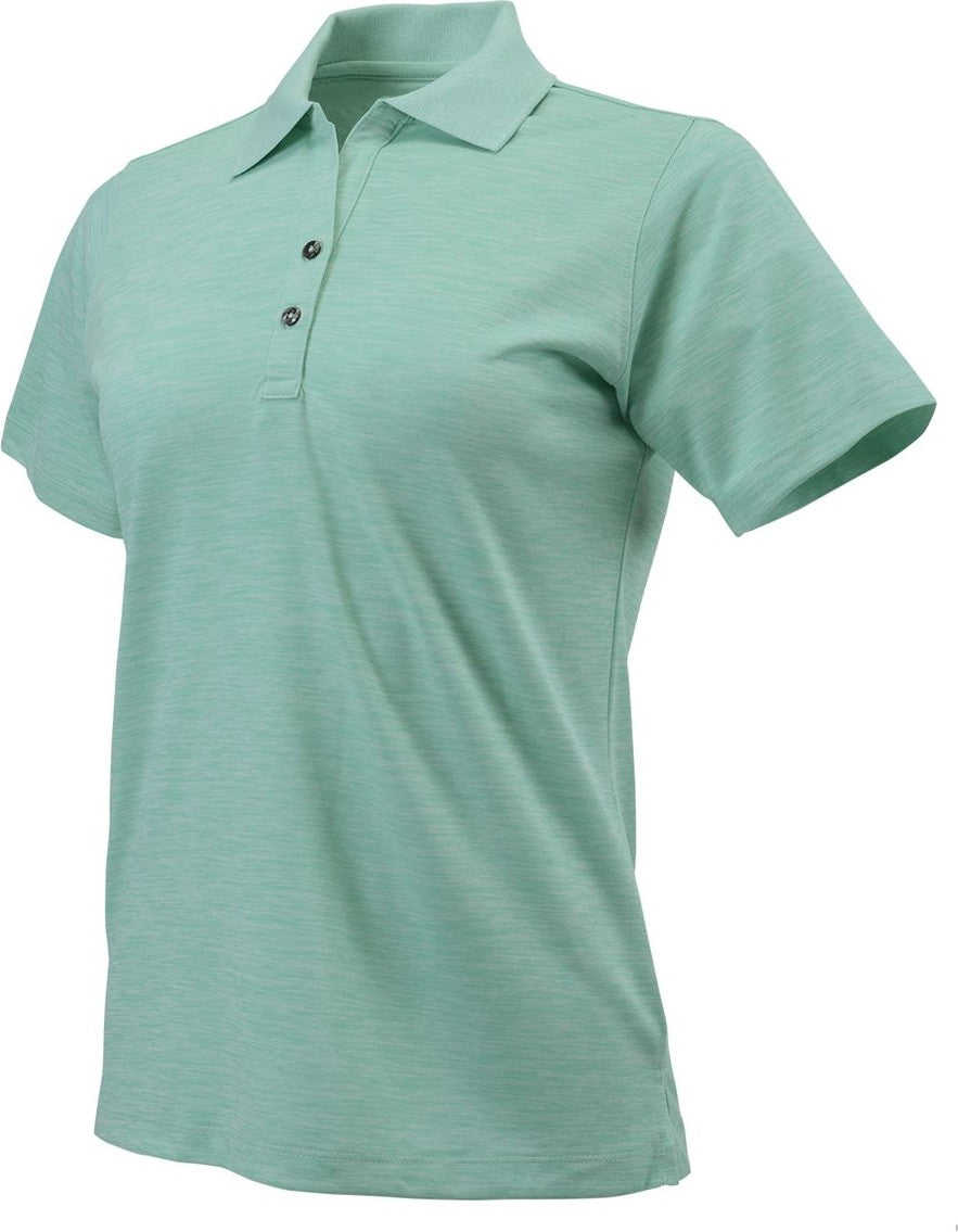Surf Green Heather Women's Dakota Striated Heather Polo - 131