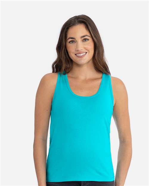 Tahiti Blue Women's Cotton Tank - 3933