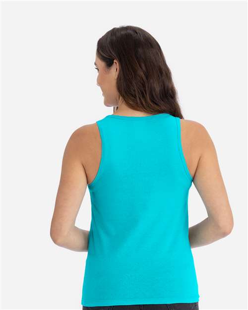 Tahiti Blue Women's Cotton Tank - 3933