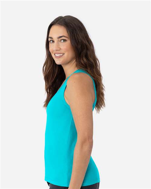 Tahiti Blue Women's Cotton Tank - 3933