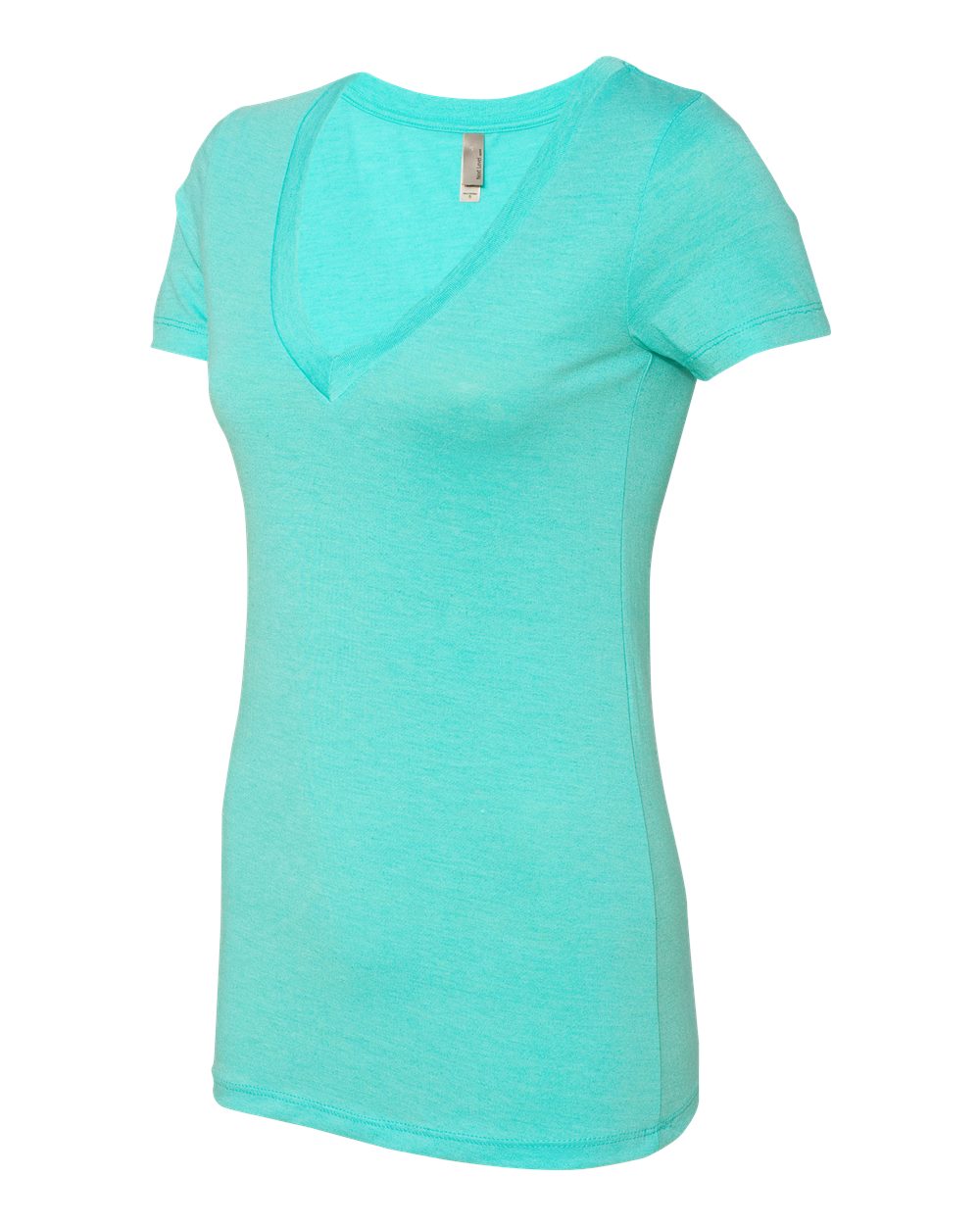 Tahiti Blue Women’s Triblend Deep V-Neck T-Shirt - 6740