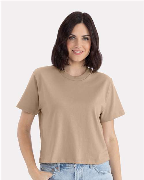 Tan Women's Heavyweight Boxy T-Shirt - 7610