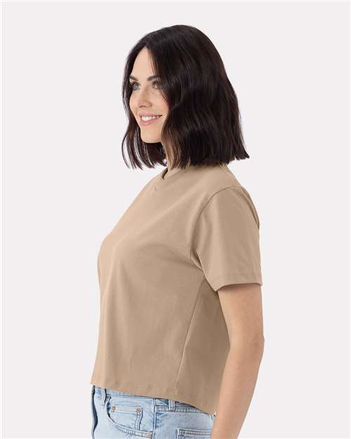 Tan Women's Heavyweight Boxy T-Shirt - 7610