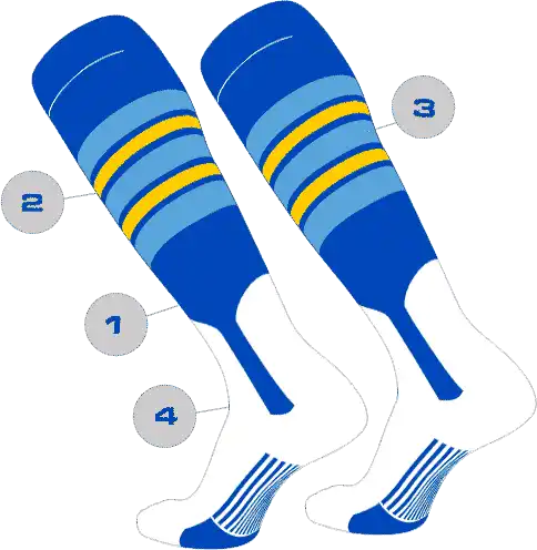 Tck Customizable Dugout Knee High Baseball Stirrup Socks - Pattern f