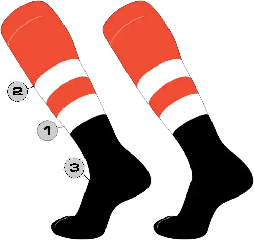 Tck Customizable Dugout Knee High Striped Baseball Socks - Pattern g