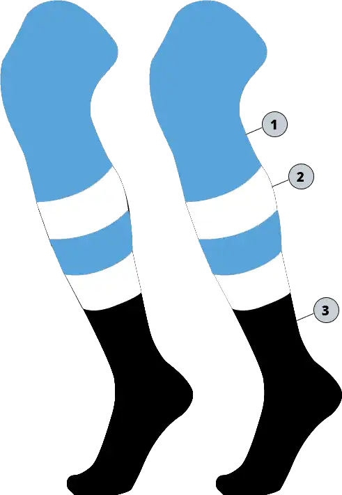 Tck Customizable Dugout Over the Knee Striped Baseball Socks - Pattern g