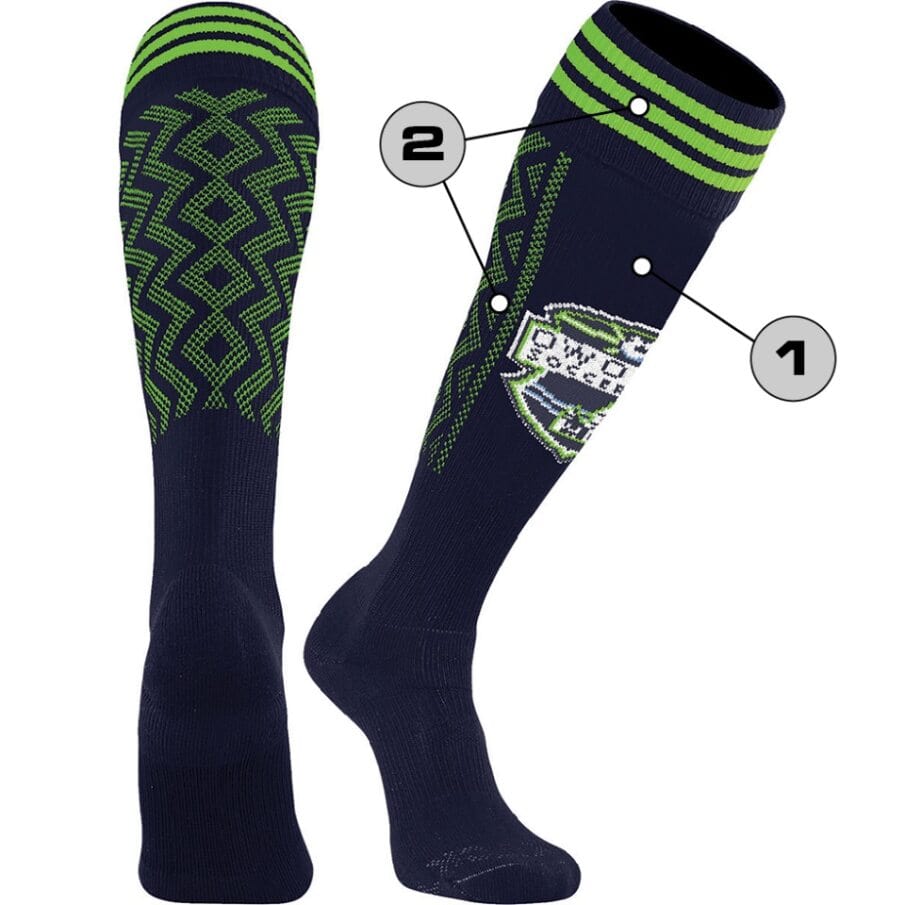 TCK Customizable Knee High Soccer Socks - Premier Striped