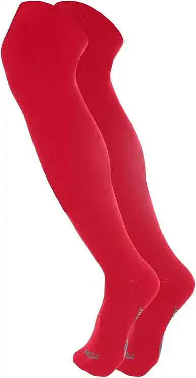 Tck Dugout Solid Color Over the Knee Sports Socks - Red