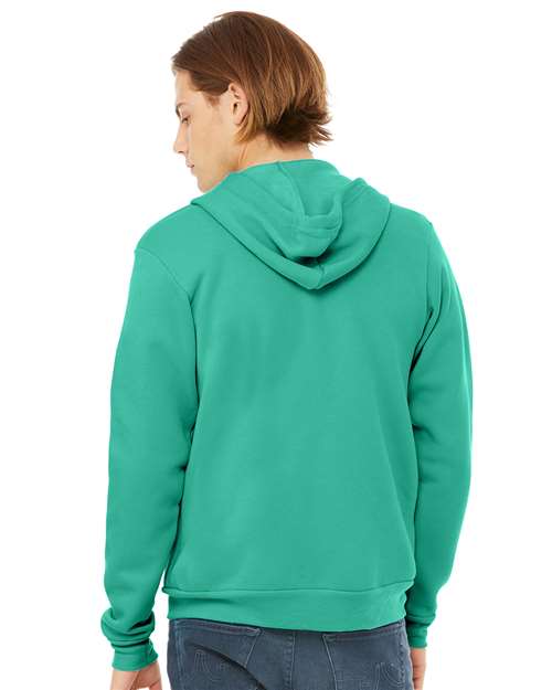 Teal Sponge Fleece Full-Zip Hoodie - 3739