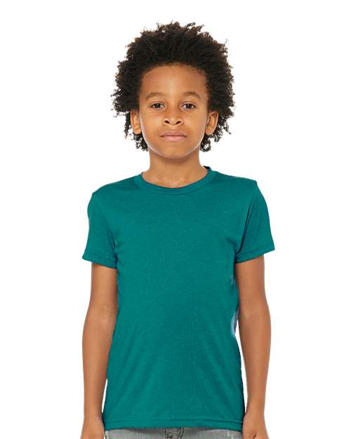 Teal Triblend Youth Triblend Tee - 3413Y