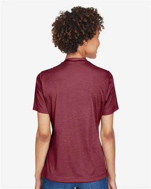 Team 365 Tt11hw Women’s Sonic Heather Performance T-shirt - Sport Maroon