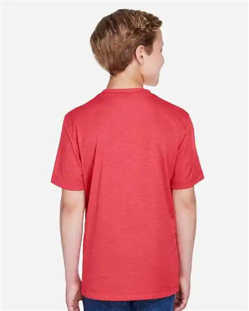 Team 365 Tt11hy Youth Sonic Heather Performance T-shirt - Sport Red