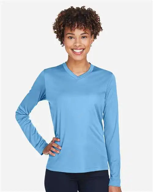Team 365 Tt11wl Women’s Zone Performance Long Sleeve T-shirt - Sport Light Blue