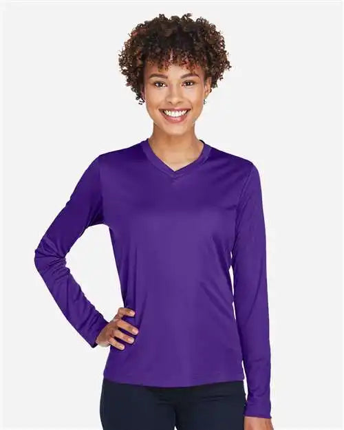 Team 365 Tt11wl Women’s Zone Performance Long Sleeve T-shirt - Sport Purple