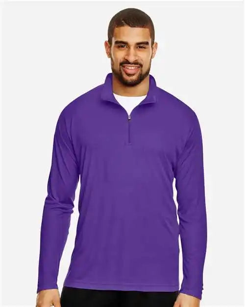 Team 365 Tt31 Men’s Zone Performance Quarter-zip Pullover - Sport Purple