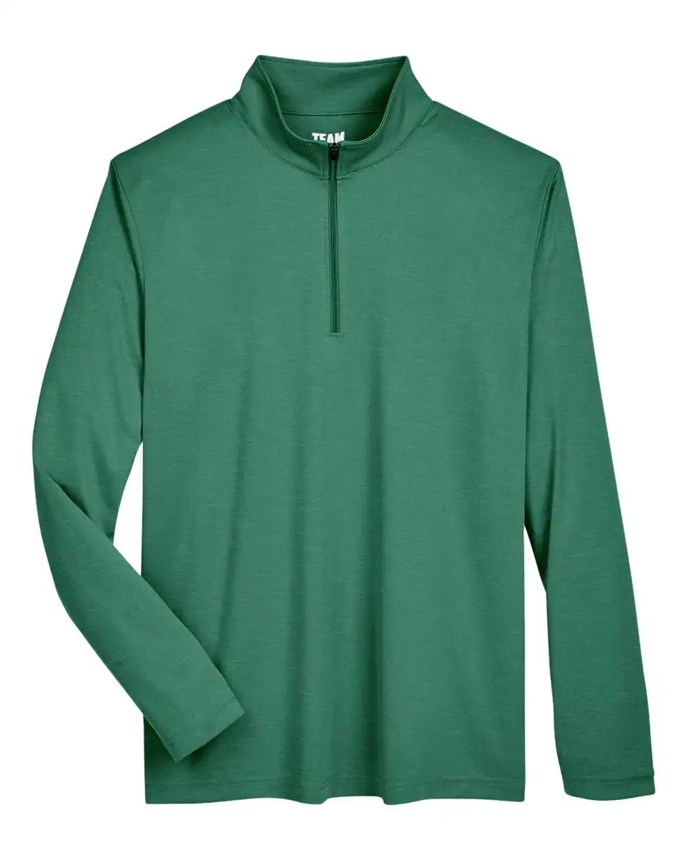 Team 365 Tt31h Men’s Zone Sonic Heather Performance Quarter-zip Pullover - Sport Forest - Xs