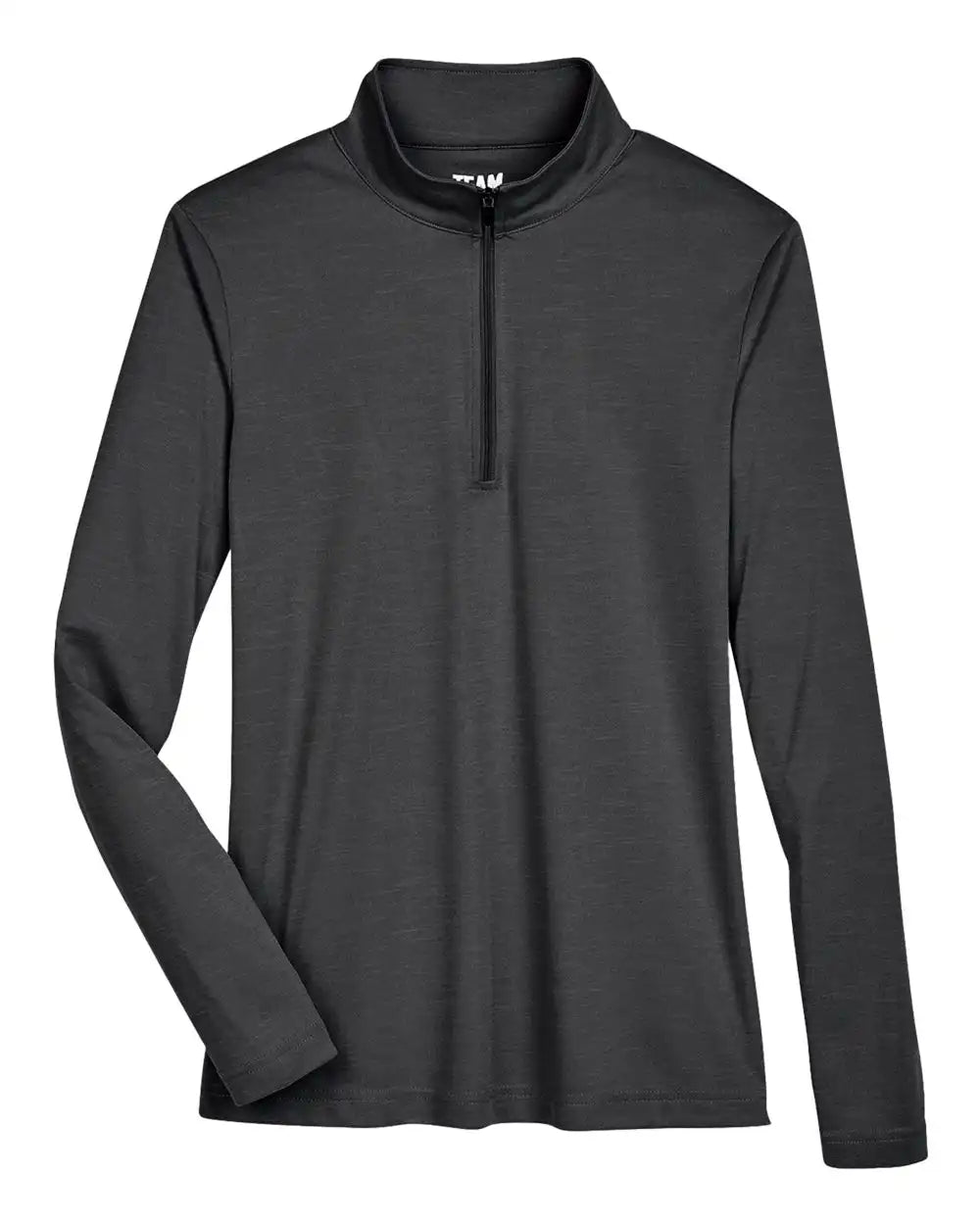 Team 365 Tt31hw Women’s Zone Sonic Heather Performance Quarter-zip Pullover - Black - Xs