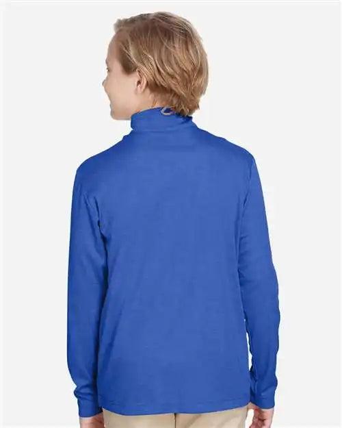 Team 365 Tt31hy Youth Zone Sonic Heather Performance Quarter-zip Pullolver - Sport Royal