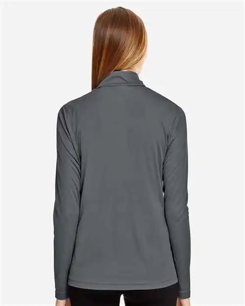 Team 365 Tt31w Women’s Zone Performance Quarter-zip Pullover - Sport Graphite