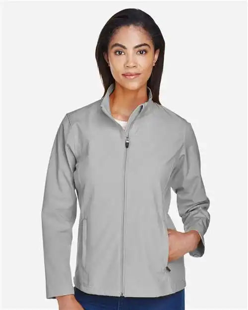 Team 365 Tt80w Women’s Leader Soft Shell Jacket - Sport Silver