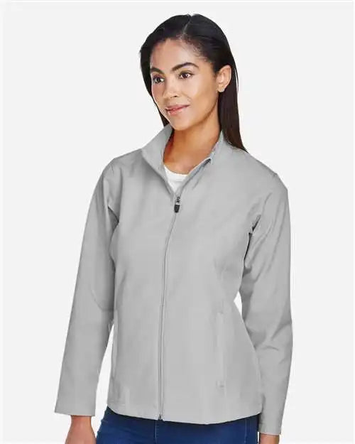 Team 365 Tt80w Women’s Leader Soft Shell Jacket - Sport Silver