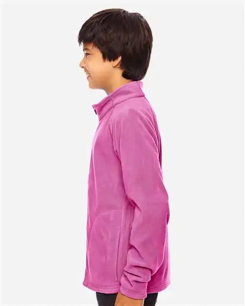 Team 365 Tt90y Youth Campus Microfleece Jacket - Sport Charity Pink