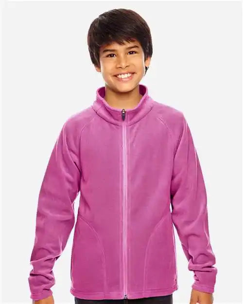 Team 365 Tt90y Youth Campus Microfleece Jacket - Sport Charity Pink