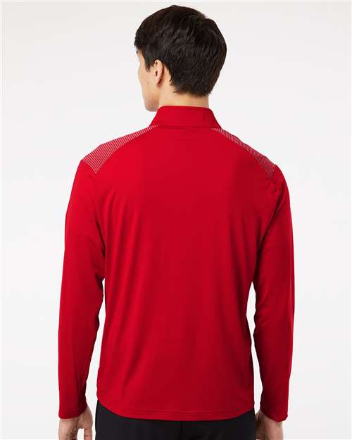 Team Power Red Shoulder Stripe Quarter-Zip Pullover - A520