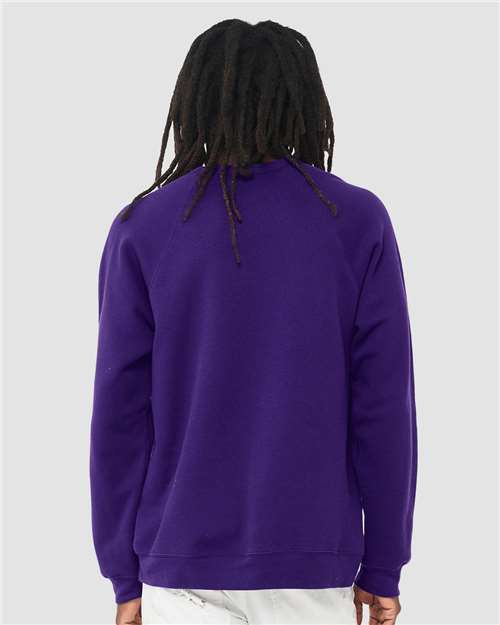 Team Purple Sponge Fleece Raglan Crewneck Sweatshirt - 3901