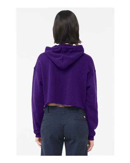 Team Purple Women's Crop Fleece Hoodie - 7502