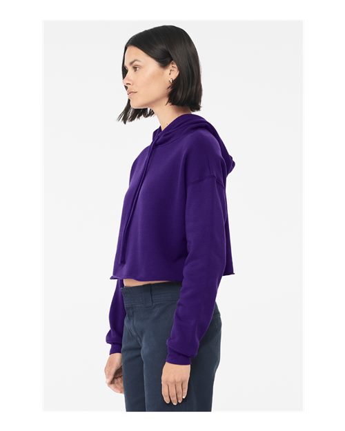 Team Purple Women's Crop Fleece Hoodie - 7502