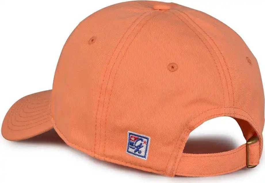 The Game Gb210 Classic Relaxed Garment Washed Twill Cap - Hot Coral - 8 7/8’’ - 7 5/8’’