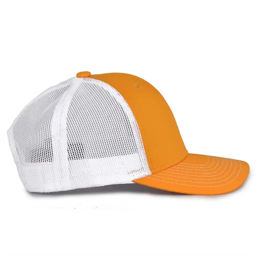 The Game Gb452e Everyday Trucker Cap - Athletic Gold White - 6 7/8’’ - 7 5/8’’