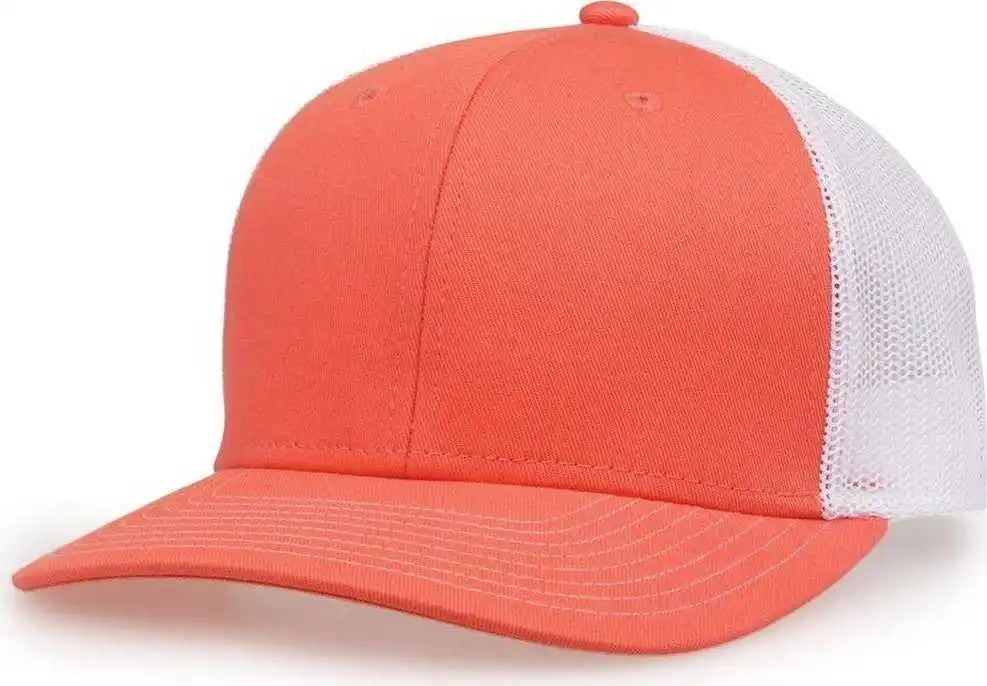 The Game Gb452e Everyday Trucker Cap - Coral White - 6 7/8’’ - 7 5/8’’