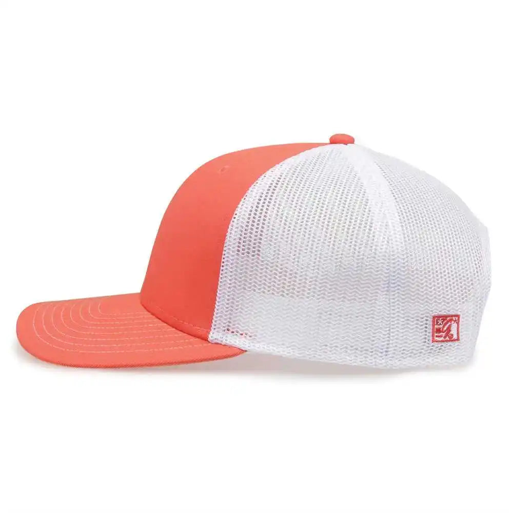 The Game Gb452e Everyday Trucker Cap - Coral White - 6 7/8’’ - 7 5/8’’
