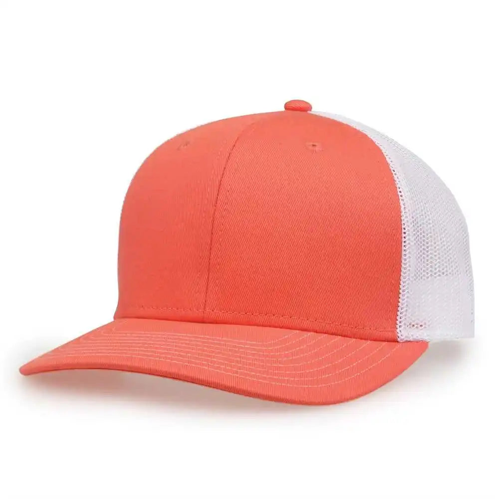 The Game Gb452e Everyday Trucker Cap - Coral White - 6 7/8’’ - 7 5/8’’