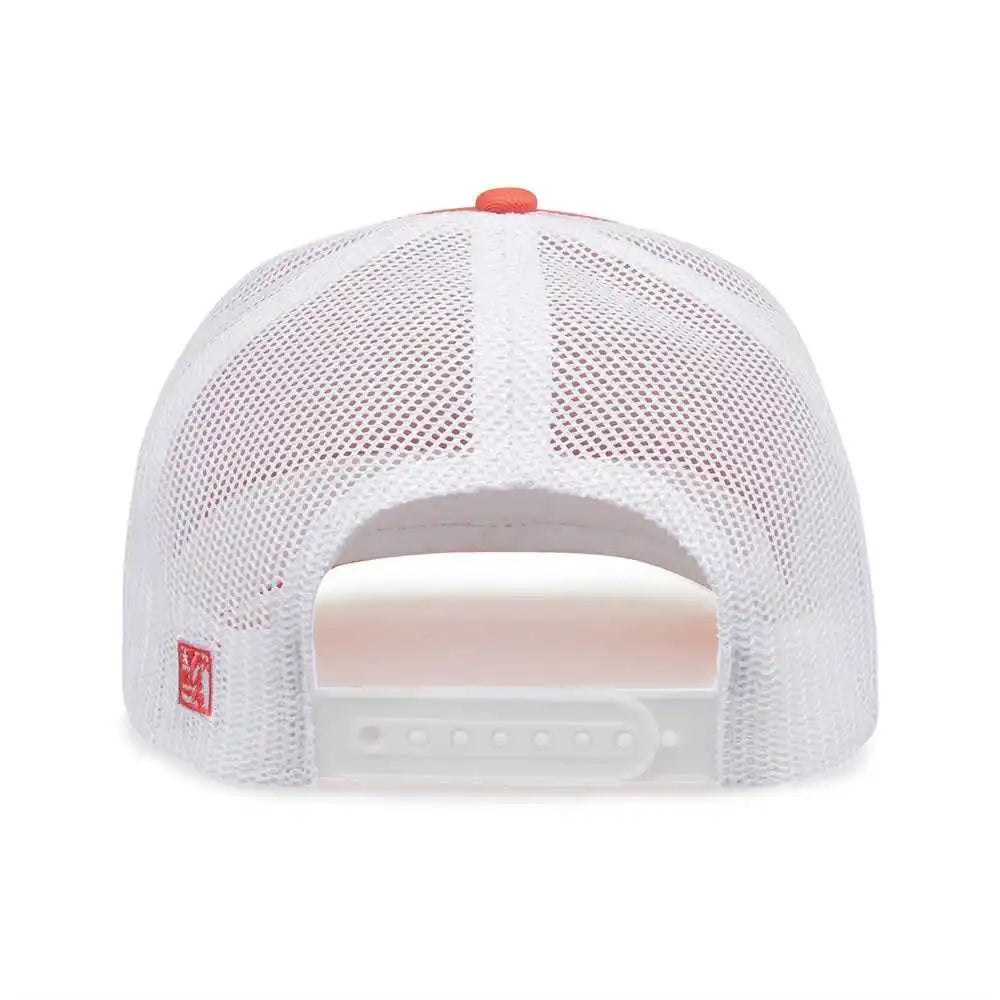 The Game Gb452e Everyday Trucker Cap - Coral White - 6 7/8’’ - 7 5/8’’
