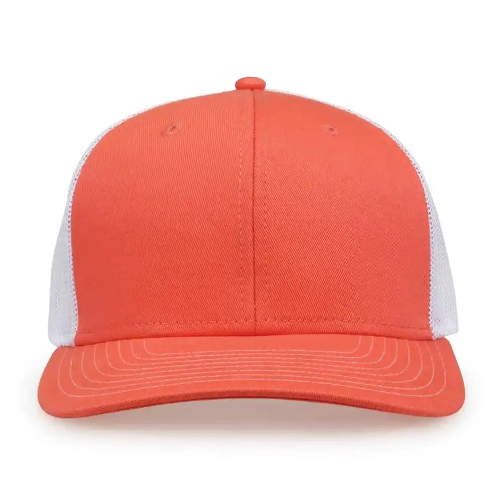 The Game Gb452e Everyday Trucker Cap - Coral White - 6 7/8’’ - 7 5/8’’