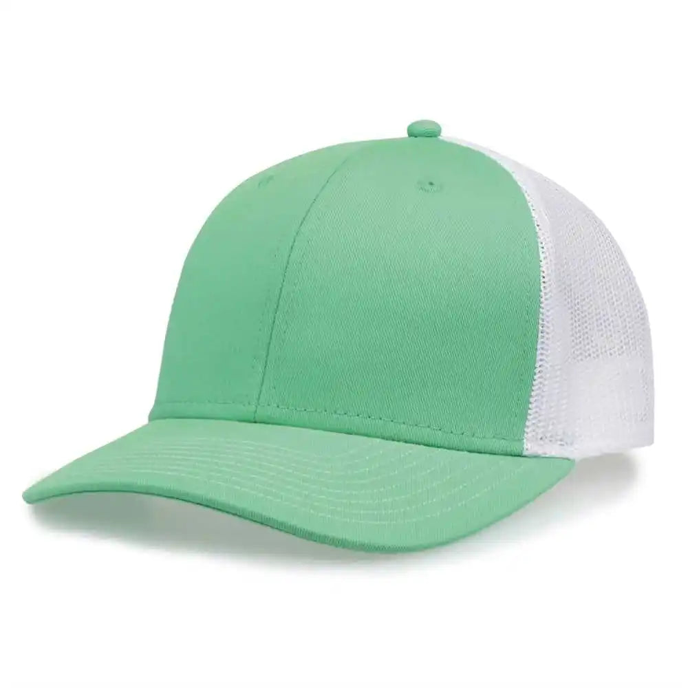 The Game Gb452e Everyday Trucker Cap - Light Green White - Mint / 6 7/8’’ - 7 5/8’’