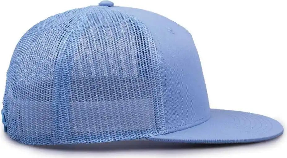 The Game Gb452f Five Panel Everyday Trucker Cap - Columbia Blue - Osfm