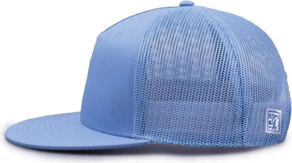 The Game Gb452f Five Panel Everyday Trucker Cap - Columbia Blue - Osfm
