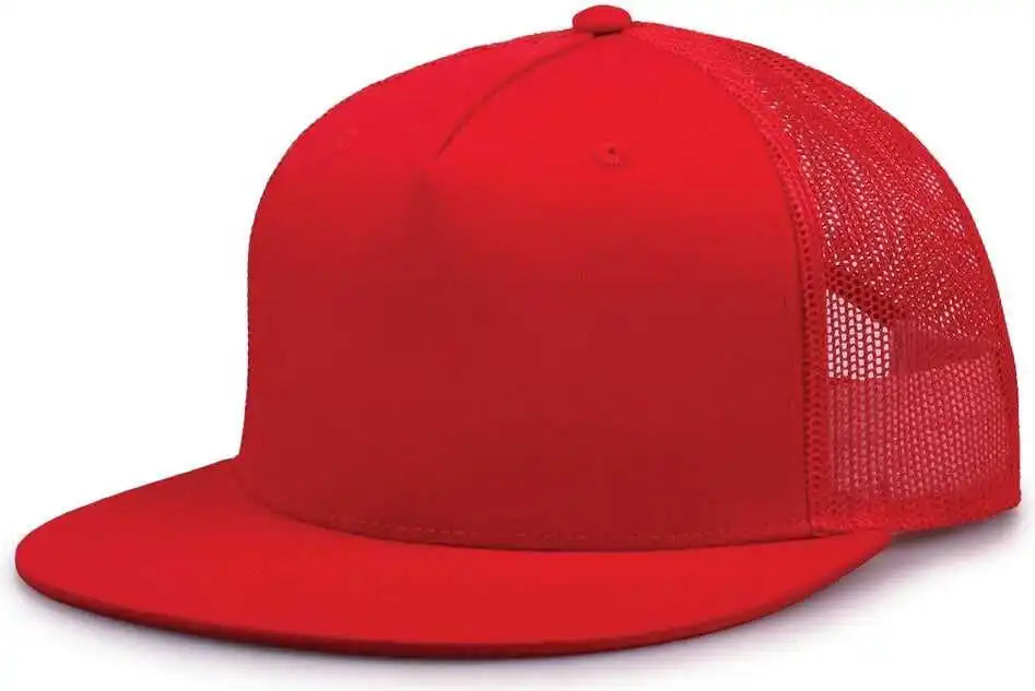 The Game Gb452f Five Panel Everyday Trucker Cap - Red - Osfm