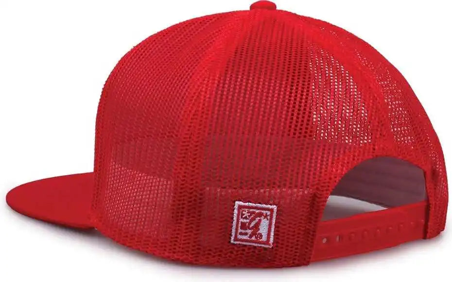 The Game Gb452f Five Panel Everyday Trucker Cap - Red - Osfm