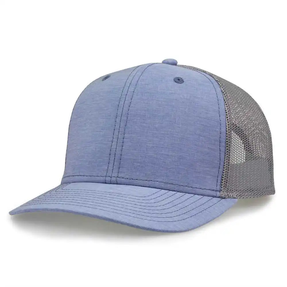 The Game Gb452h Heather Everyday Trucker Cap - Light Blue - Columbia / one Size Fits Most
