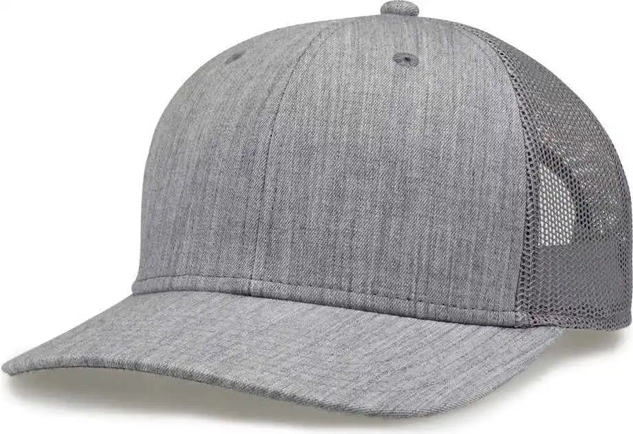 The Game Gb452h Heather Everyday Trucker Cap - Light Gray - one Size Fits Most